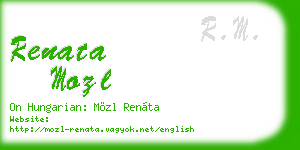 renata mozl business card
