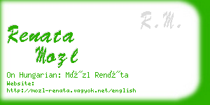 renata mozl business card